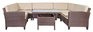 Home4you Creda Garden Furniture Set Dark Brown