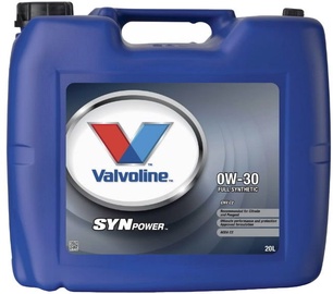 Машинное масло Valvoline 0W - 30, синтетический, для легкового автомобиля, 20 л