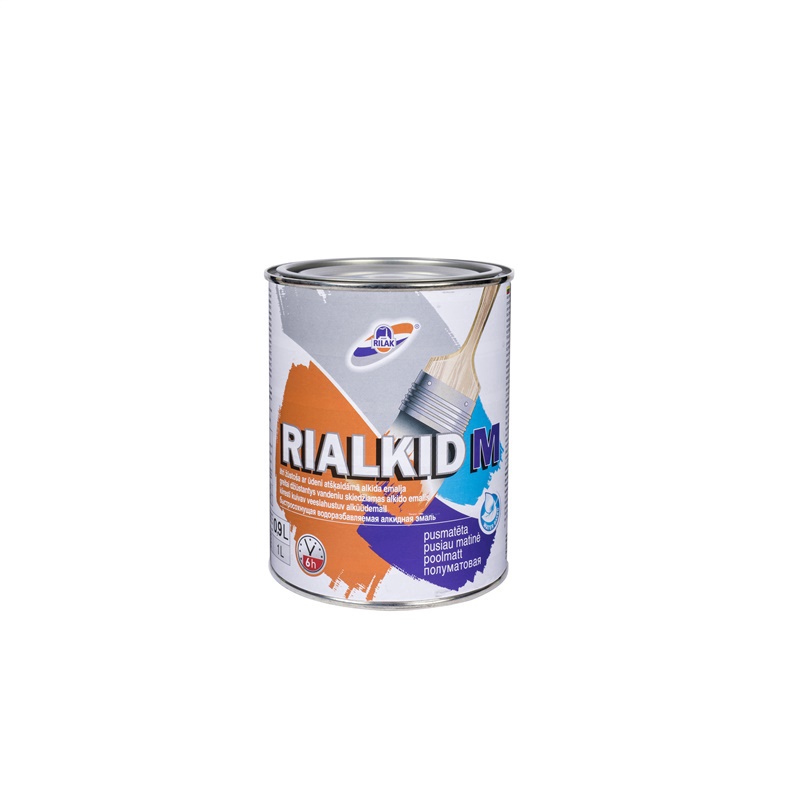 Emailvärv, universaalsed Rilak Rialkid, poolmatt, 0.9 l, valge