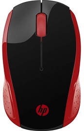 Kompiuterio pelė HP 200 Empress, juoda/raudona
