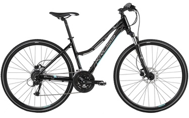 Dviratis Kross Evado 5.0 Lady L 28" Black Turquoise Glossy 18