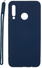 Evelatus Soft Touch Back Case With Strap For Huawei P30 Lite Dark Blue