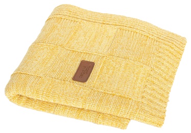Ceba Baby Jersey Knitted Blanket 90x90cm Check Honey