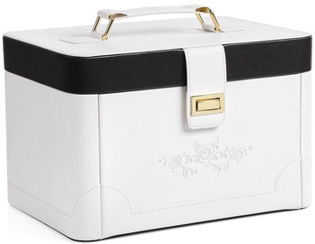 Songmics Jewelry Box White/Pink 26x18x18cm