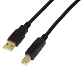 Laidas Logilink USB to USB USB 2.0 A male, USB 2.0 B male, 15 m, juoda