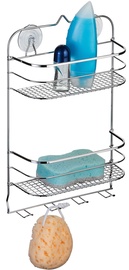 Axentia Cassandra Bathroom Shelf 2-Tier Wide with 4 Hooks