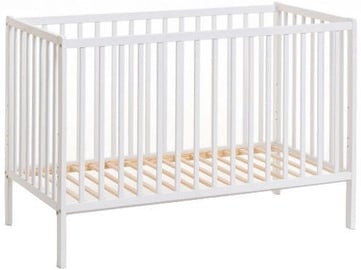 Bērnu gulta ASM Cypi II, balta, 65 x 124 cm