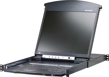 Aten KL1508AIN-AXA-AG 1-Local/Remote Share Access 8-Port Cat 5 Dual Rail LCD KVM over IP Switch with Daisy-Chain Port