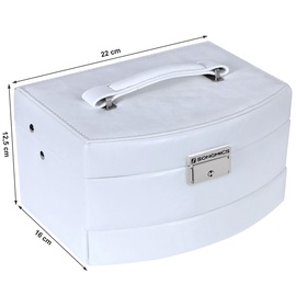 Songmics Jewelry Box White 22x16x12.5cm