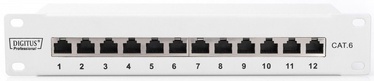 Коммутационная панель Digitus CAT6 Patch Panel 10" 12-Port Gray