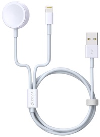 Vads Devia Smart 2in1 USB To Apple Lightning With Inductive Charger For Apple Watch White, USB/Apple Lightning