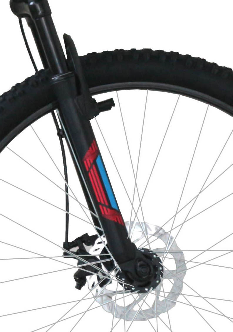 Dviratis Henry Hogan UOMO MTB, vyrams, juodas/raudonas, 27.5\