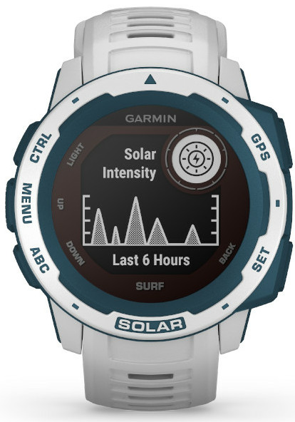 Išmanusis laikrodis Garmin Instinct Solar, Surf Edition, pilka - Senukai.lt