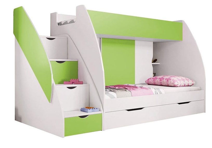 Двухъярусная кровать Idzczak Meble Marcinek, белый, 255 x 125 см