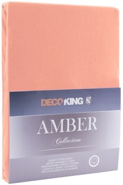 Voodilina DecoKing Amber, roosa, kummiga