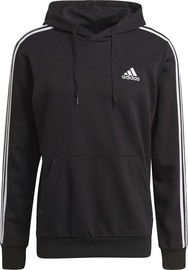 Adidas Essentials 3 Stripes Hoodie GK9062 Black 2XL