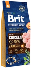 Сухой корм для собак Brit Premium By Nature Adult Medium, 15 кг