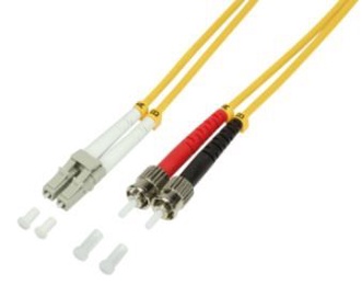 LogiLink Fiber Cable OS2 9/125µ LC-ST 2m Yelow