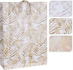 Подарочный пакет мешочек APF478230, золотой/белый/многоцветный/, 250 x 85 x 345 мм