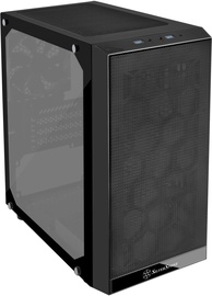 SilverStone SST-PS15B-G Precision Mini Tower Micro ATX Tempered Glass Black