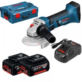 Bosch GWS 18-125 V-Li Cordless Angle Grinder with 2x5Ah Batteries
