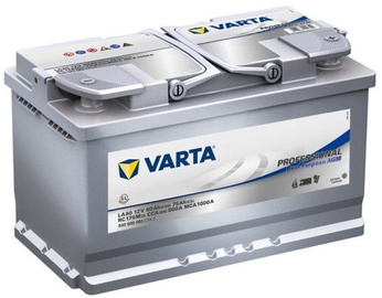 Аккумулятор Varta Professional AGM LA80, 12 В, 80 Ач, 800 а