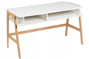 Kosmētikas galds GoodHome 852, brūna/balta, 110x55x172 cm