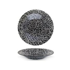 Taldrik CoK 160-0074, Ø 19 cm, läbipaistev/valge/must