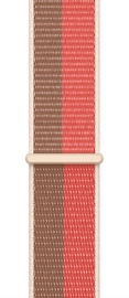 Ремешки Apple 45mm Pink Pomelo/Tan Sport Loop - Regular, коричневый/розовый