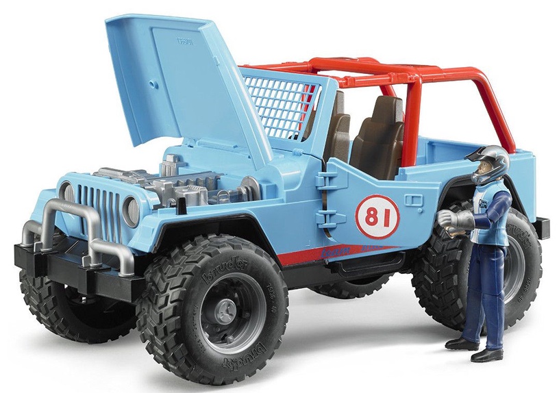 Žaislinis automobilis Bruder Jeep Cross Country Racing, mėlyna