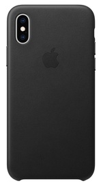 Apple Leather Back Case for Apple iPhone XS Black