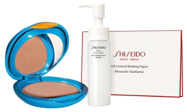 Shiseido UV Protective Compact Foundation SPF30 Medium Beige + Perfect Cleansing Oil + Oil Control Blotting Paper