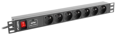Lanberg Power Distribution Unit 19" 1U 10A 7 Sockets 2m Black