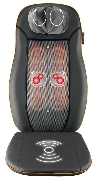 Массажный стул Medisana Shiatsu Massage Seat Cover MCN, 48 Вт, черный