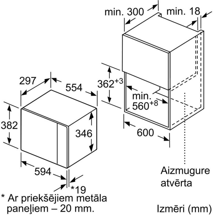 Встроенная микроволновая печь Bosch BFL520MS0