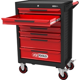 Kstools ECOline Tool Cabinet With 7 Drawers Black/Red