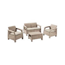 Комплект уличной мебели Keter Corfu 17193504, коричневый, 4 места