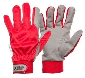 Рабочие перчатки DD, синтетическое волокно, красный/серый, 8