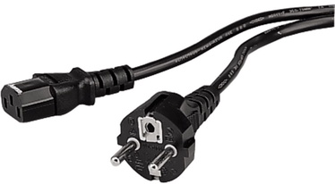 Hama Power Cord Plug With Earth Contact Black 1.5m