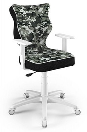 Bērnu krēsls Duo ST33 Size 6, balta/melna/zaļa, 42.5 cm x 91.5 - 104.5 cm