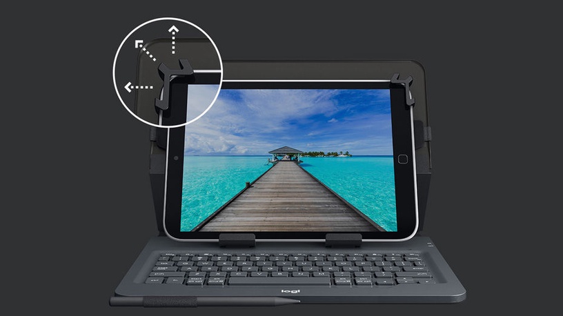 Klaviatūra Logitech 920-008341 EN, pelēka, bezvadu