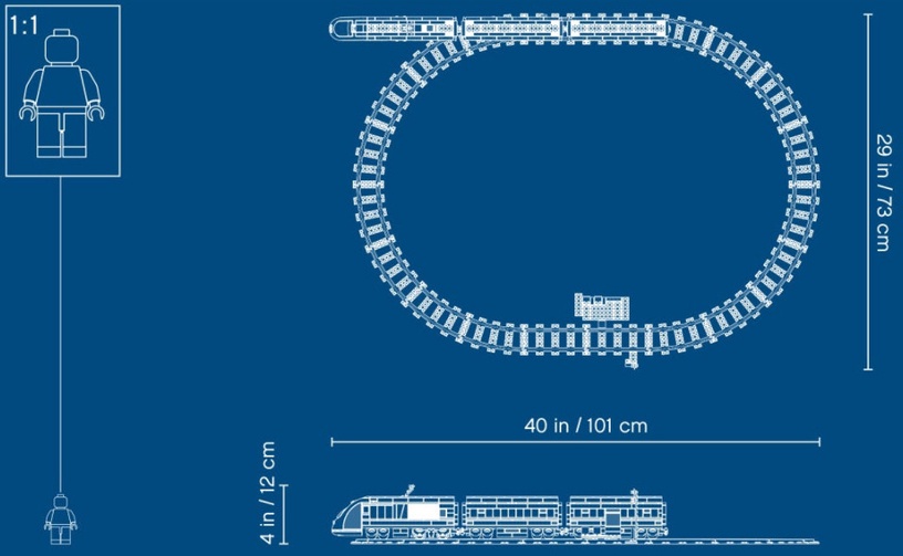 Konstruktors LEGO City Pasažieru vilciens 60197, 677 gab.
