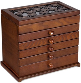 Lādīte Songmics Jewelry Box, brūna