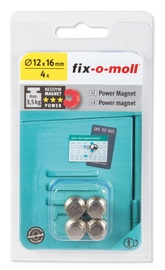 Magnēts Fix-O-Moll 3562820, pelēka, 4 gab.
