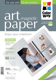 ColorWay Photo Paper A4 690 ART Glossy Magnetic 5 Pages