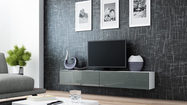 TV-laud Cama Meble Vigo 180, valge/hall, 180 cm x 30 cm x 40 cm