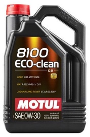Motoreļļa Motul 8100 Eco Clean 0W - 30, sintētiskais, vieglajam auto, 5 l