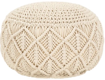 Пуф VLX Handmade Pouffe 248089, кремовый, 45 см x 45 см x 30 см