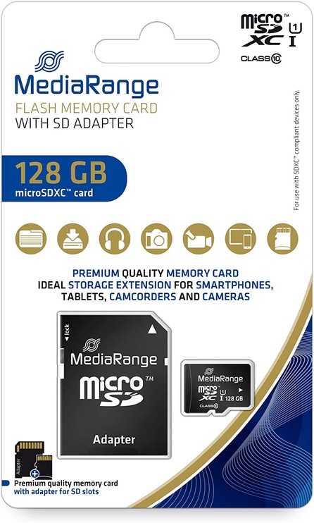 Atmiņas karte MediaRange MR945, 128 GB