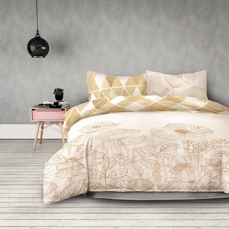 Комплект постельного белья AmeliaHome Snuggy, песочный, 155x220 cm